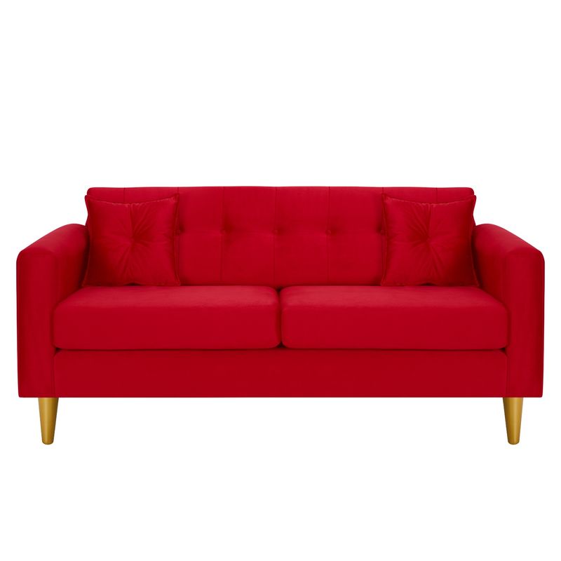 BODEVIR - Sofa New Retro 3C Felpa 01 Rojo