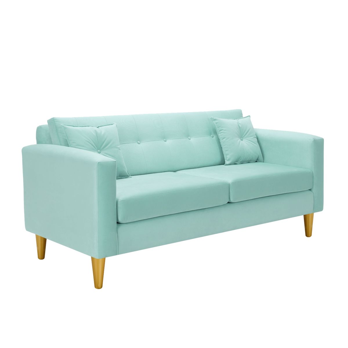 BODEVIR - Sofa New Retro 3C Felpa 01 Verde Agua