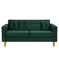 BODEVIR - Sofa New Retro 3C Felpa 01 Verde Botella
