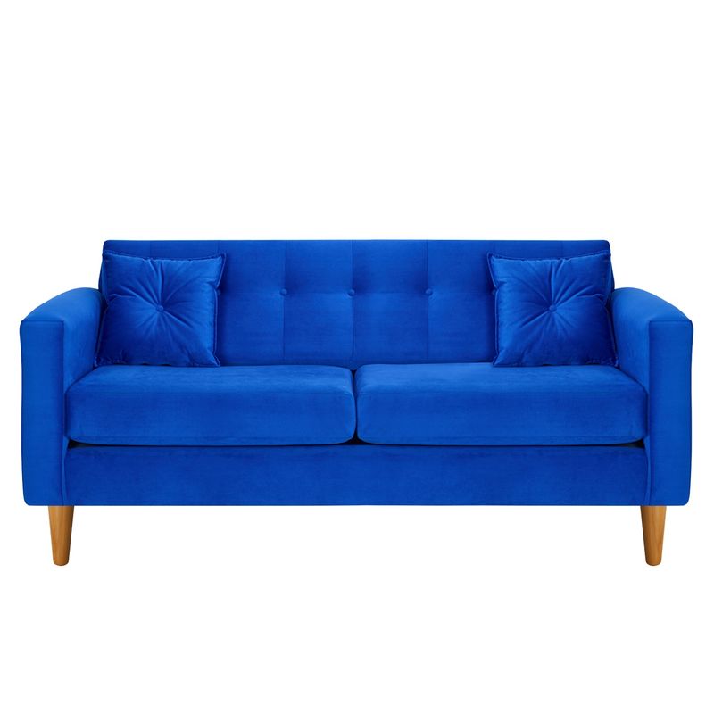 BODEVIR - Sofa New Retro 3C Felpa 04 Azul Rey