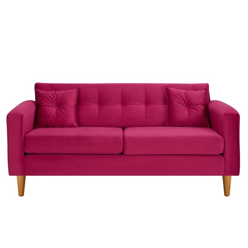BODEVIR - Sofa New Retro 3C Felpa 04 Burdeo
