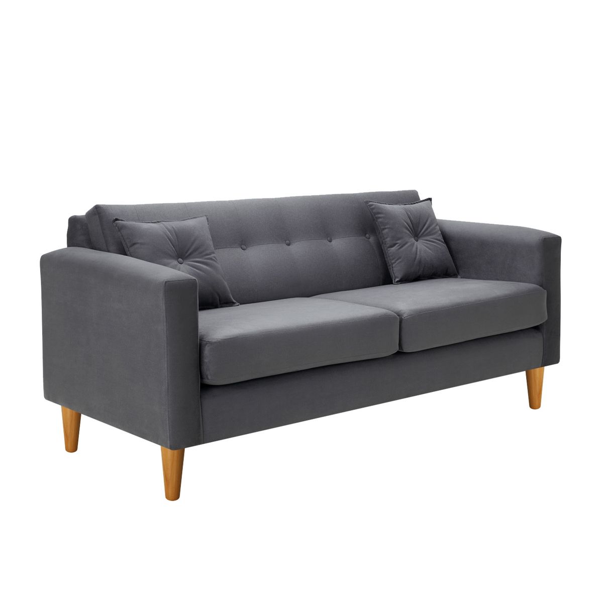BODEVIR - Sofa New Retro 3C Felpa 04 Gris