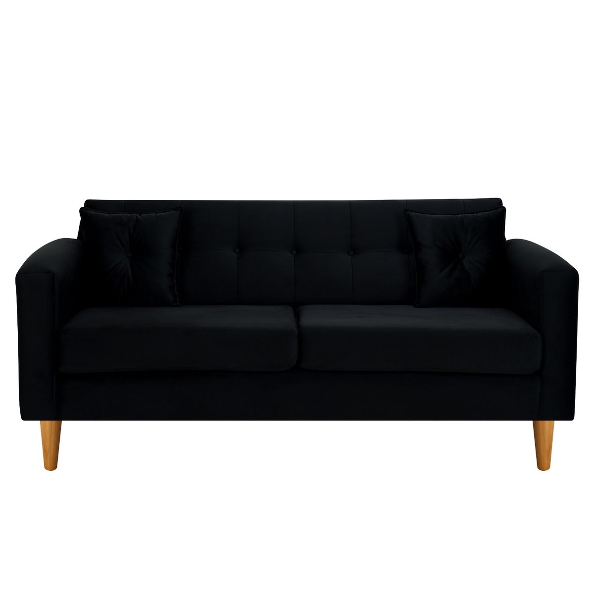 BODEVIR - Sofa New Retro 3C Felpa 04 Negro