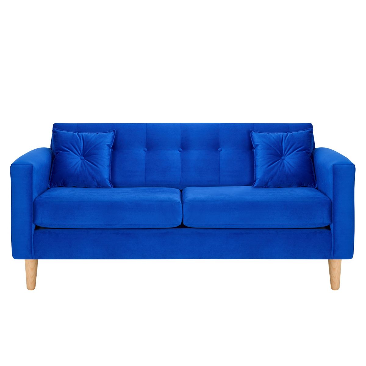 BODEVIR - Sofa New Retro 3C Felpa 05 Azul Rey