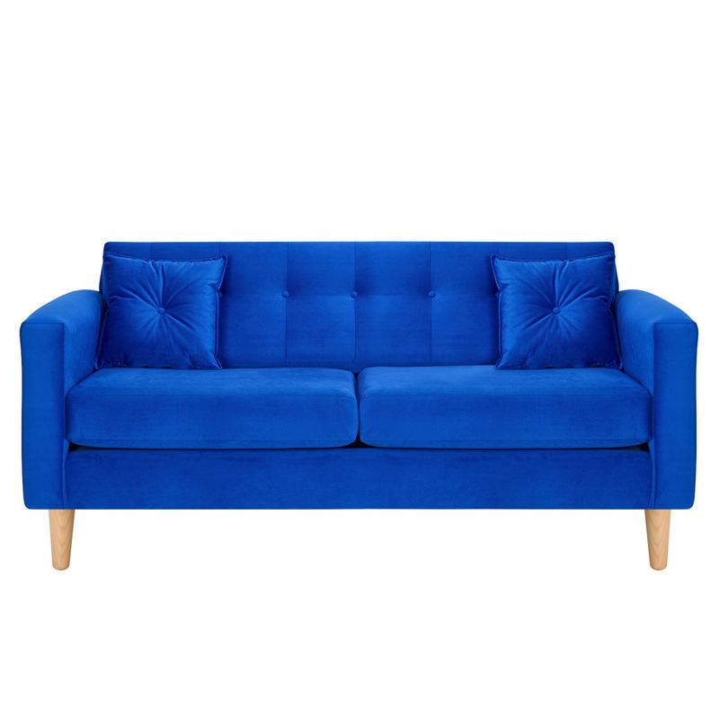 BODEVIR - Sofa New Retro 3C Felpa 05 Azul Rey