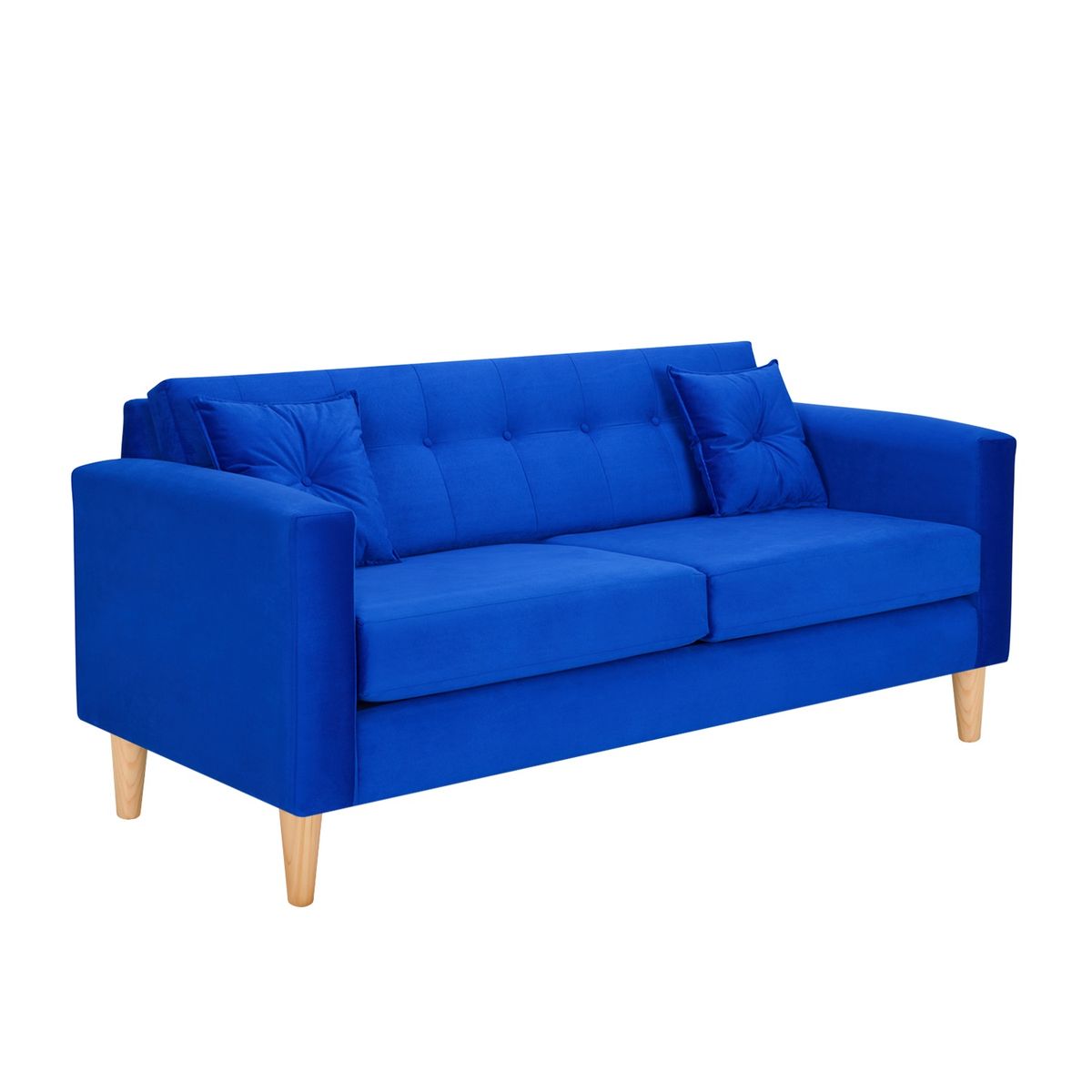 BODEVIR - Sofa New Retro 3C Felpa 05 Azul Rey