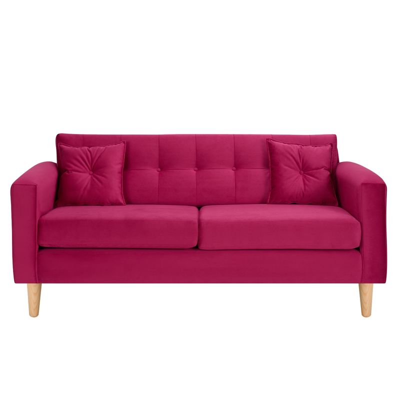 BODEVIR - Sofa New Retro 3C Felpa 05 Burdeo