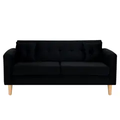 BODEVIR - Sofa New Retro 3C Felpa 05 Negro