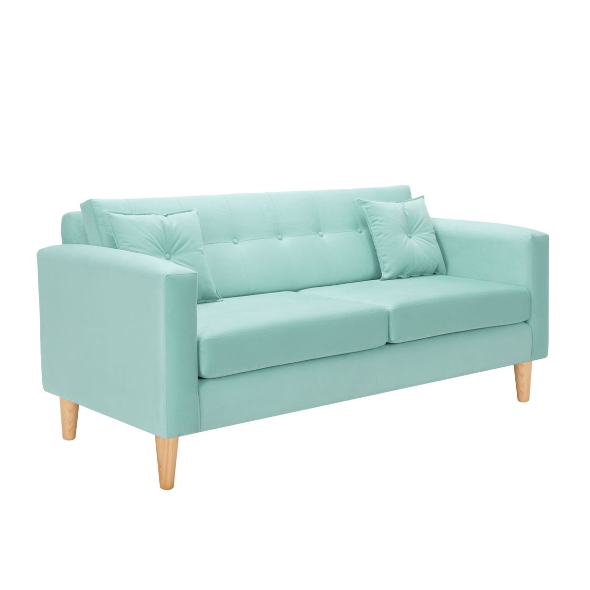 BODEVIR - Sofa New Retro 3C Felpa 05 Verde Agua