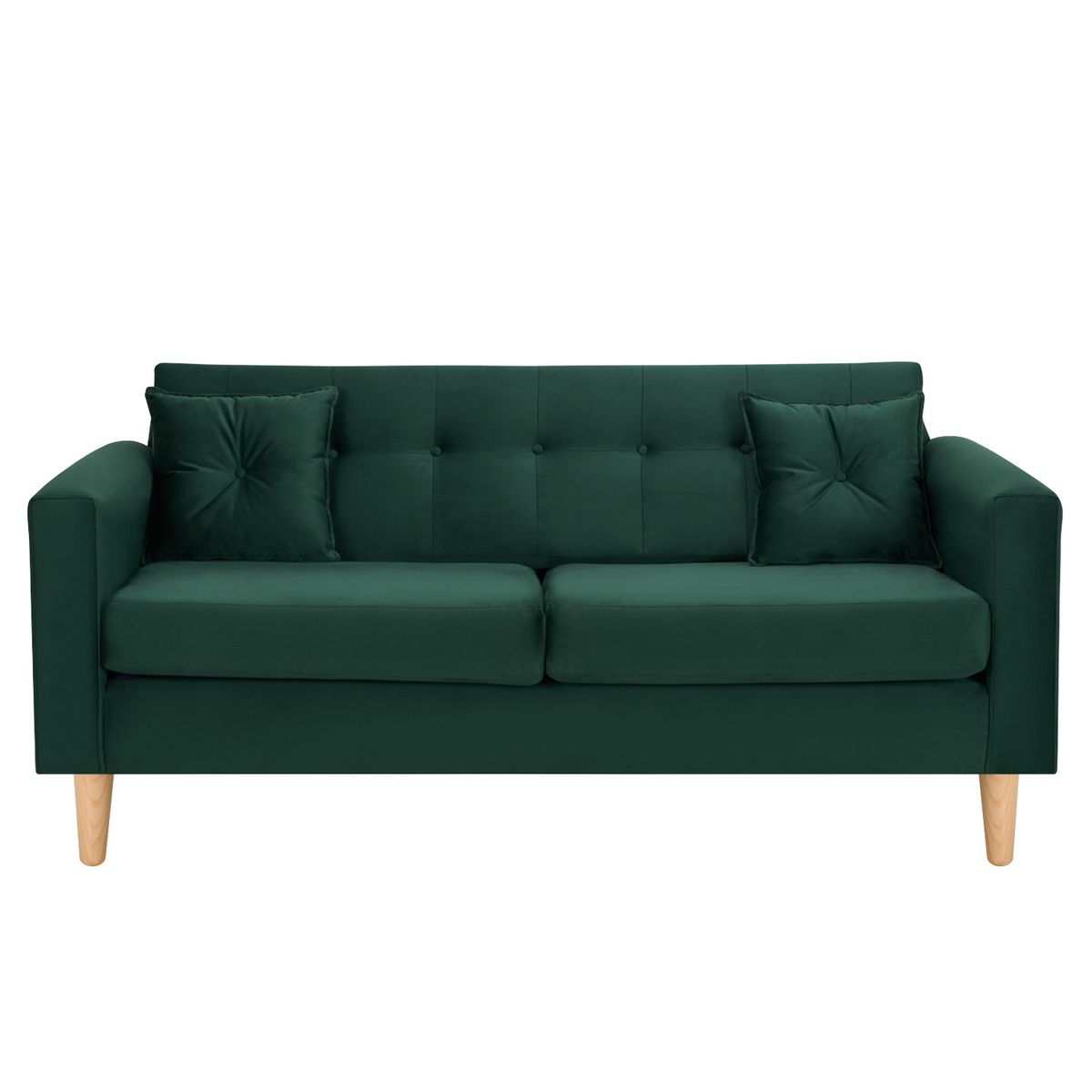 BODEVIR - Sofa New Retro 3C Felpa 05 Verde Botella