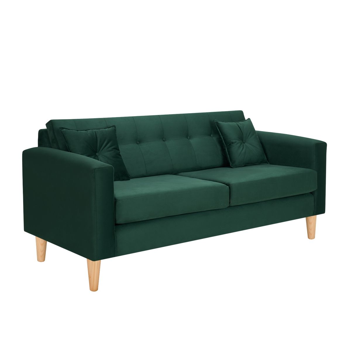 BODEVIR - Sofa New Retro 3C Felpa 05 Verde Botella