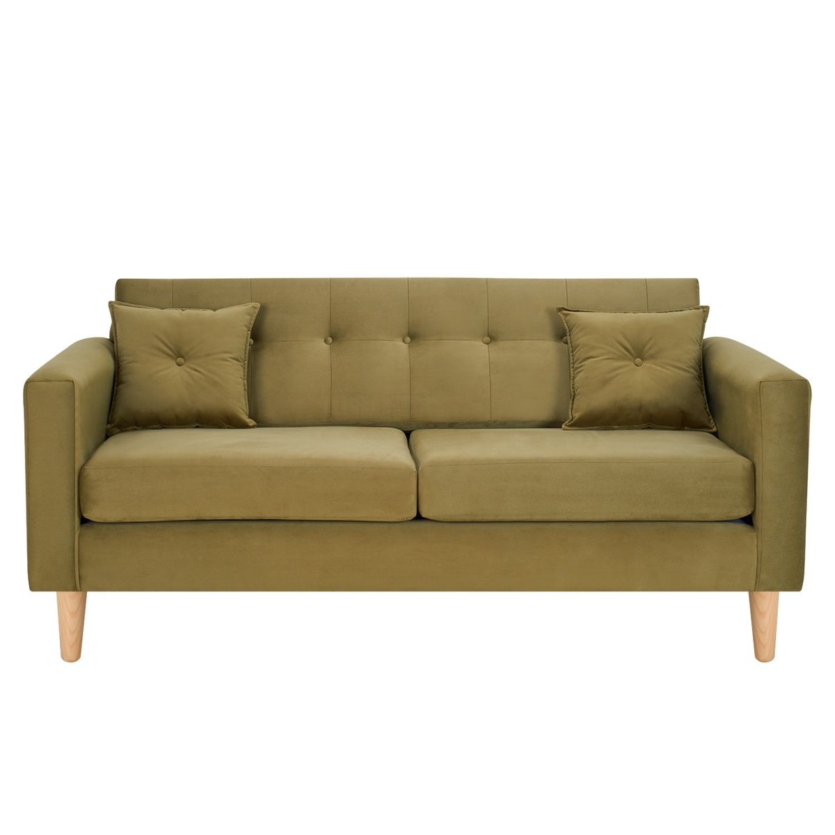 BODEVIR - Sofa New Retro 3C Felpa 05 Verde Musgo