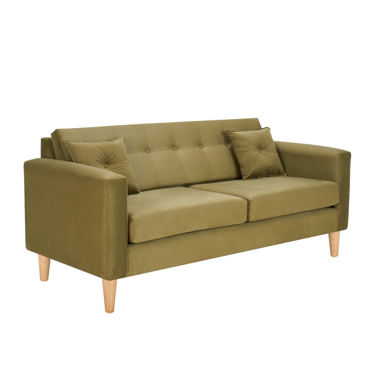BODEVIR - Sofa New Retro 3C Felpa 05 Verde Musgo