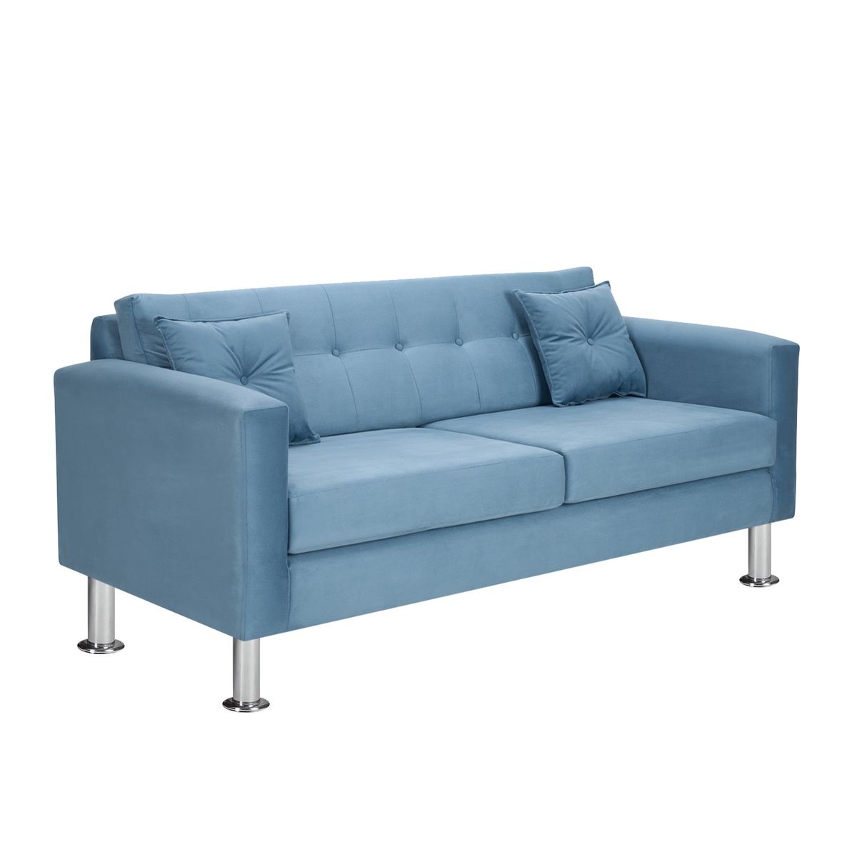 BODEVIR - Sofa New Retro 3C Felpa 12 Azul Petroleo