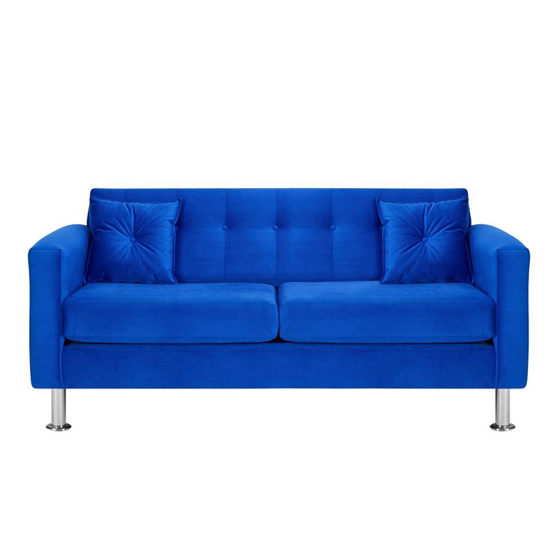 BODEVIR - Sofa New Retro 3C Felpa 12 Azul Rey