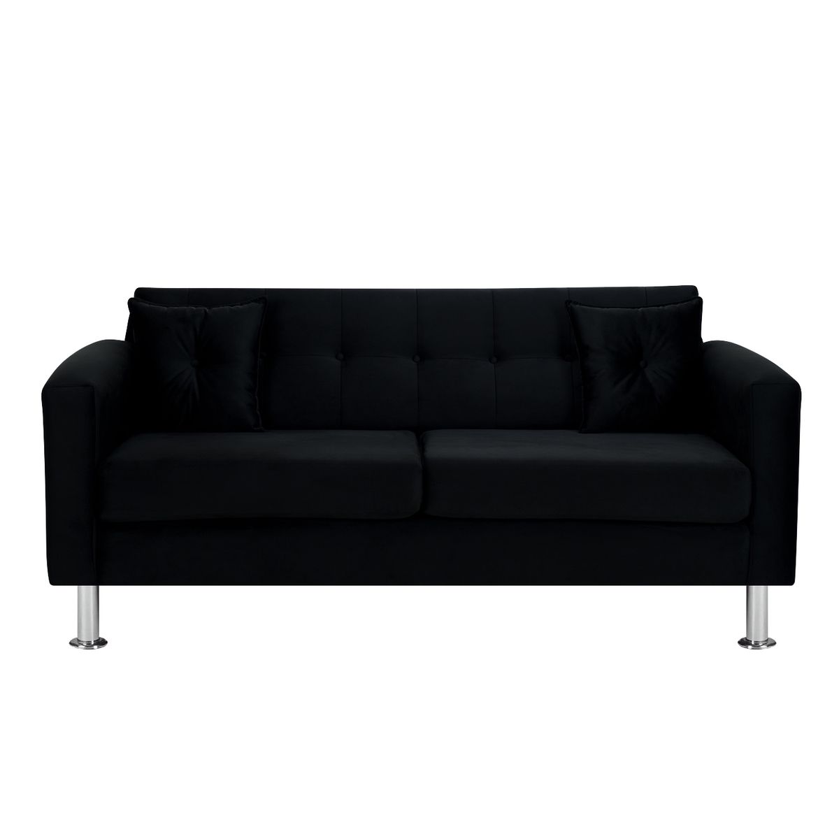 BODEVIR - Sofa New Retro 3C Felpa 12 Negro