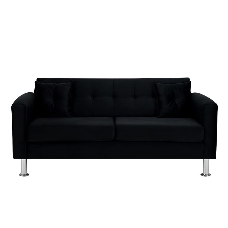 BODEVIR - Sofa New Retro 3C Felpa 12 Negro