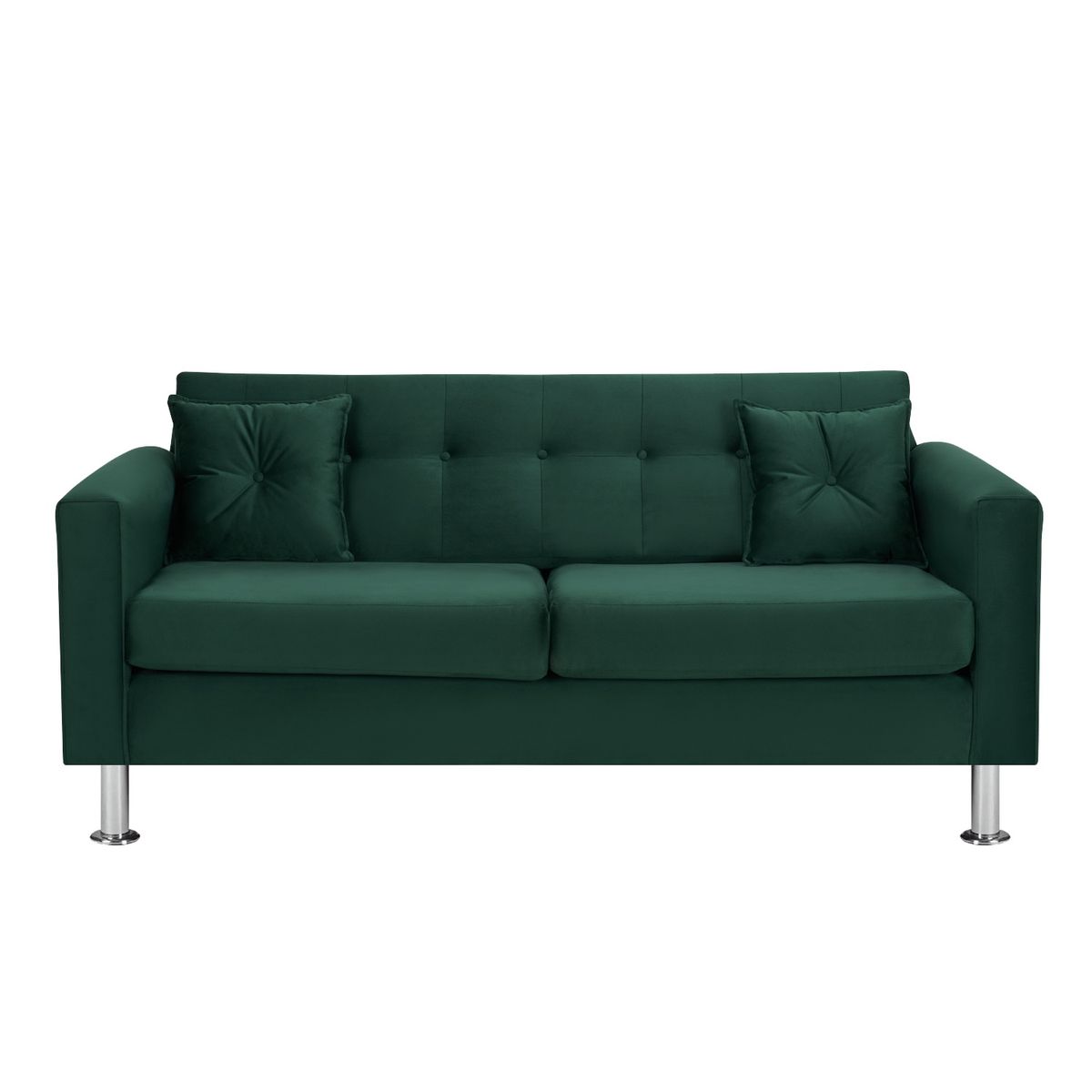 BODEVIR - Sofa New Retro 3C Felpa 12 Verde Botella