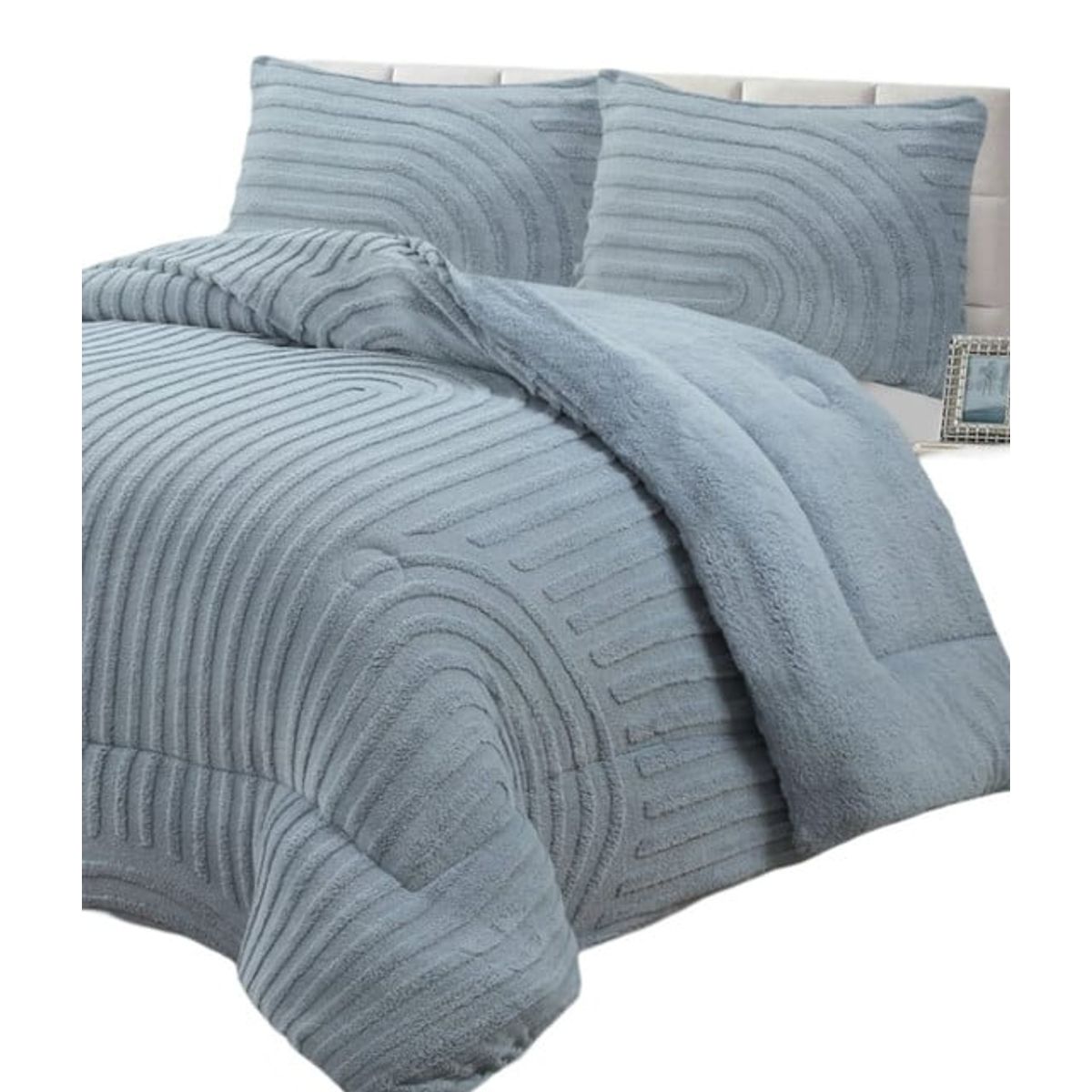 GENERICO - PLUMÓN GRUESO PARA INVIERNO KING - SUPER KING GRIS