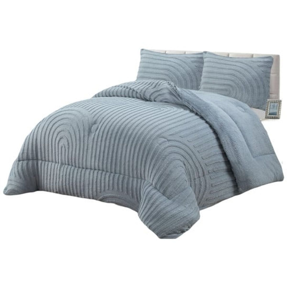 GENERICO - PLUMÓN GRUESO PARA INVIERNO KING - SUPER KING GRIS