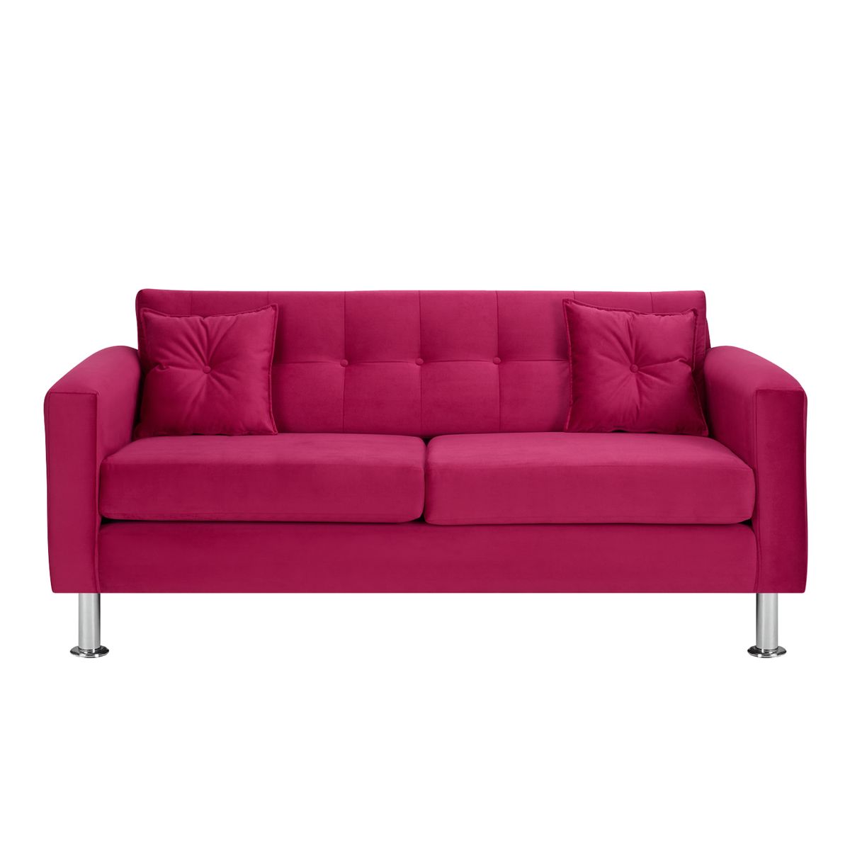 BODEVIR - Sofa New Retro 3C Felpa 12 Burdeo