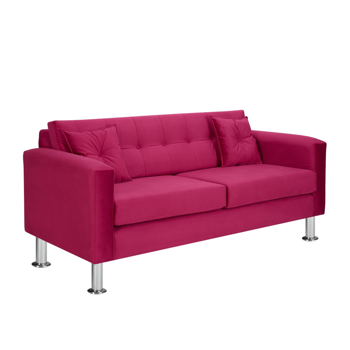 BODEVIR - Sofa New Retro 3C Felpa 12 Burdeo