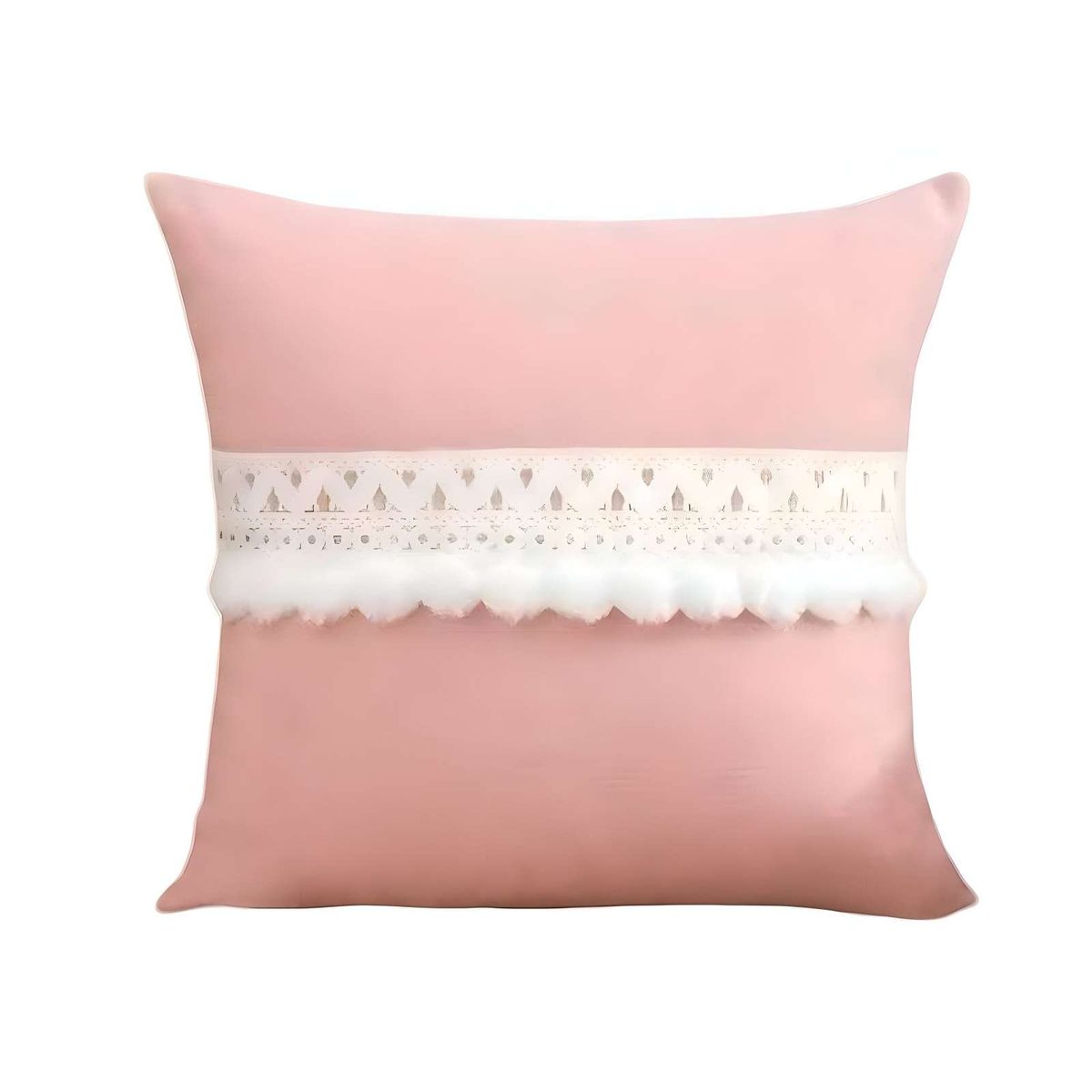 GENERICO - SET DE 2 FUNDAS DE COJIN CON POMPON 45x45 f-02