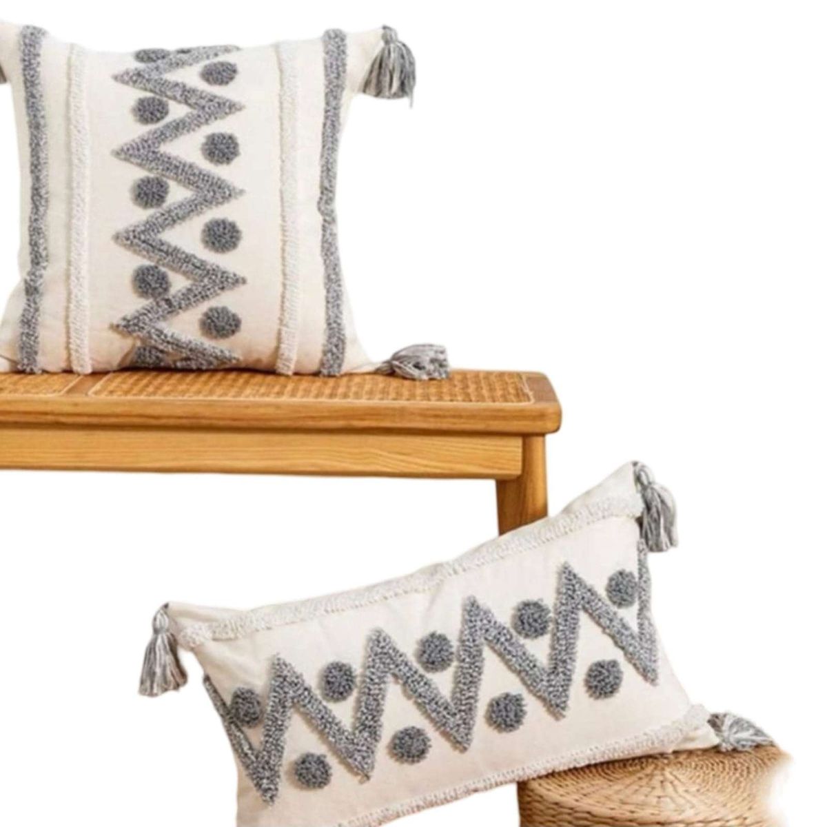 GENERICO - SET DE 2 FUNDAS DE COJIN 45x45 Y 30x50 L-01