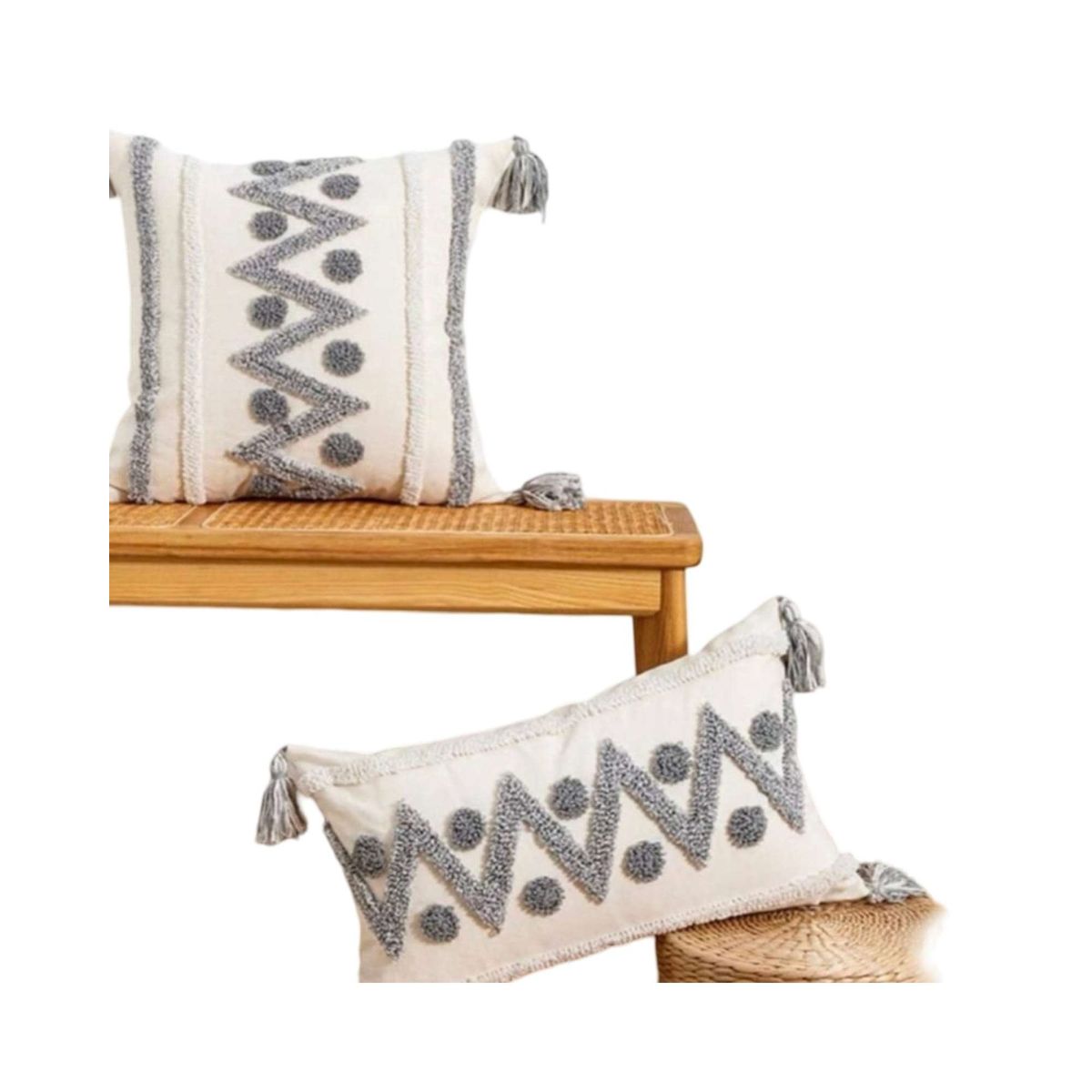 GENERICO - SET DE 2 FUNDAS DE COJIN 45x45 Y 30x50 L-01