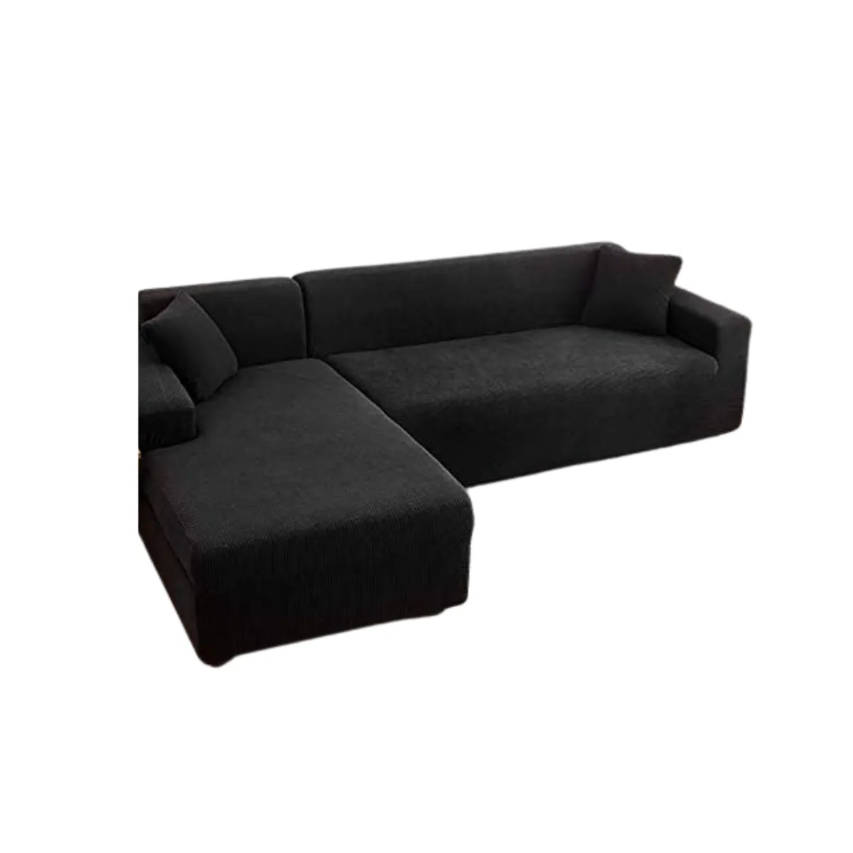 GENERICO - Funda Cubre Sillon Sofá Tipo L 4 Cuerpo Elástica Cuadrille