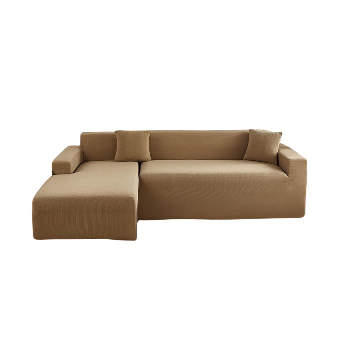 GENERICO - Funda Cubre Sillon Sofá Tipo L 4 Cuerpo Elástica Cuadrille