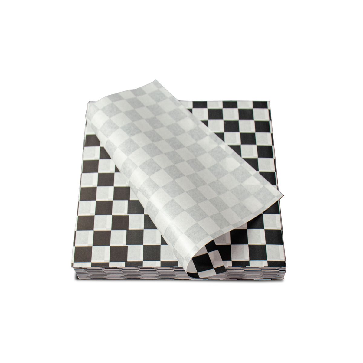 GENERICO - Papel Antigrasa Cuadros Negros 33x33cm 1 X 100 Hojas