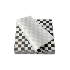 GENERICO - Papel Antigrasa Cuadros Negros 33x33cm 1 X 100 Hojas