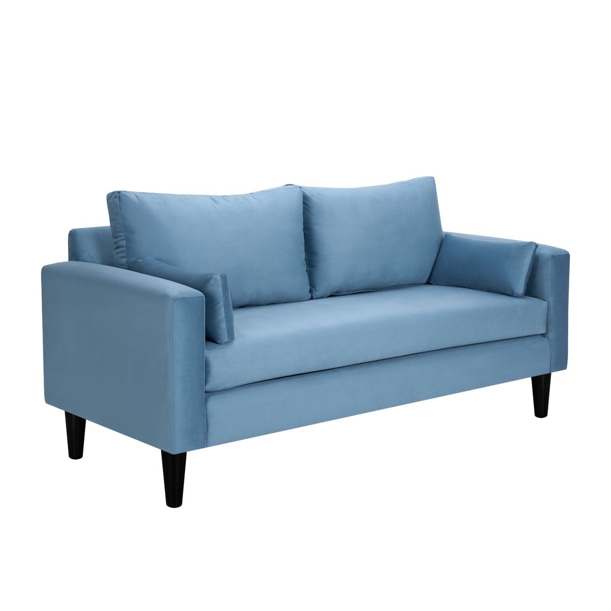 BODEVIR - Sofa Sky 3C+2 Pouf Felpa 00 Azul Petroleo