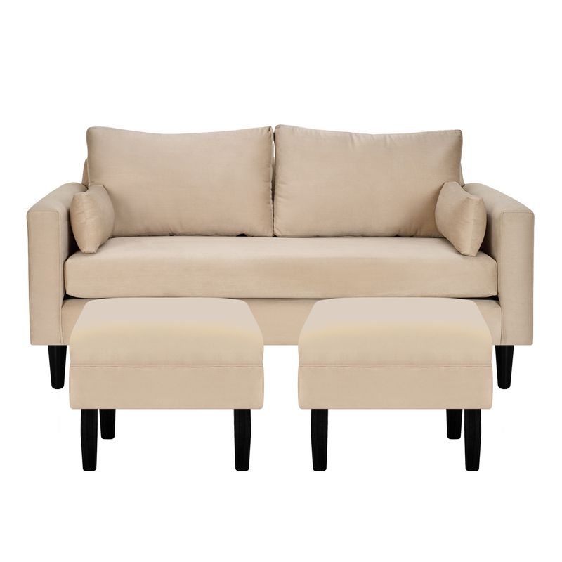 BODEVIR - Sofa Sky 3C+2 Pouf Felpa 00 Beige