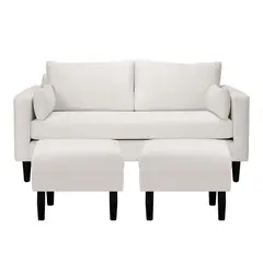BODEVIR - Sofa Sky 3C+2 Pouf Felpa 00 Crudo