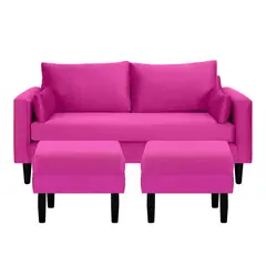 BODEVIR - Sofa Sky 3C+2 Pouf Felpa 00 Fucsia