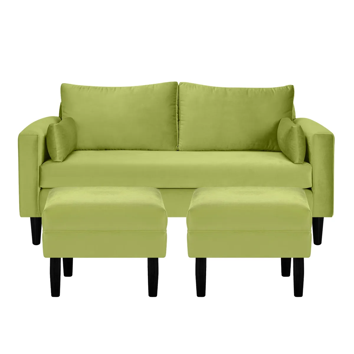 BODEVIR - Sofa Sky 3C+2 Pouf Felpa 00 Pistacho
