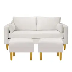 BODEVIR - Sofa Sky 3C+2 Pouf Felpa 01 Crudo