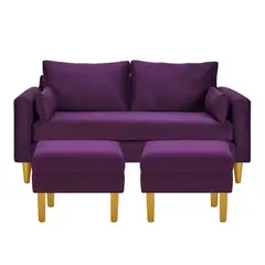BODEVIR - Sofa Sky 3C+2 Pouf Felpa 01 Morado