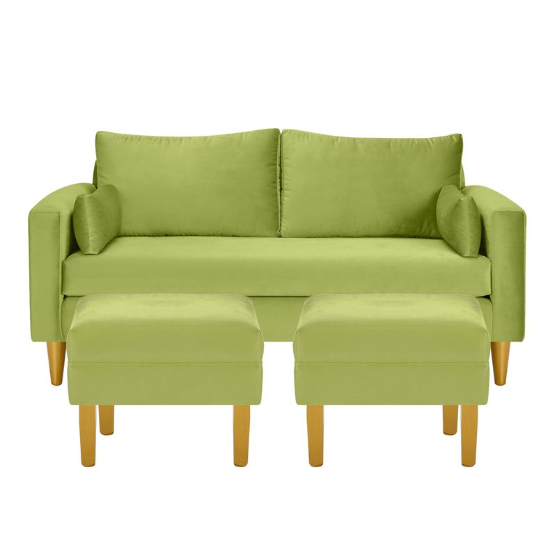 BODEVIR - Sofa Sky 3C+2 Pouf Felpa 01 Pistacho