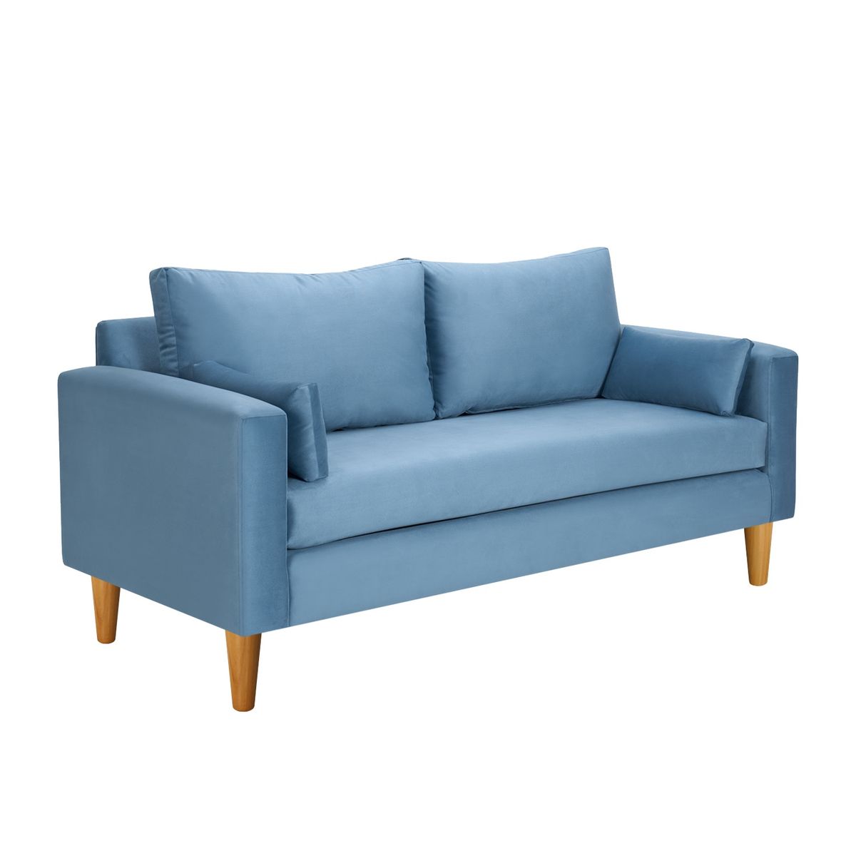 BODEVIR - Sofa Sky 3C+2 Pouf Felpa 04 Azul Petroleo
