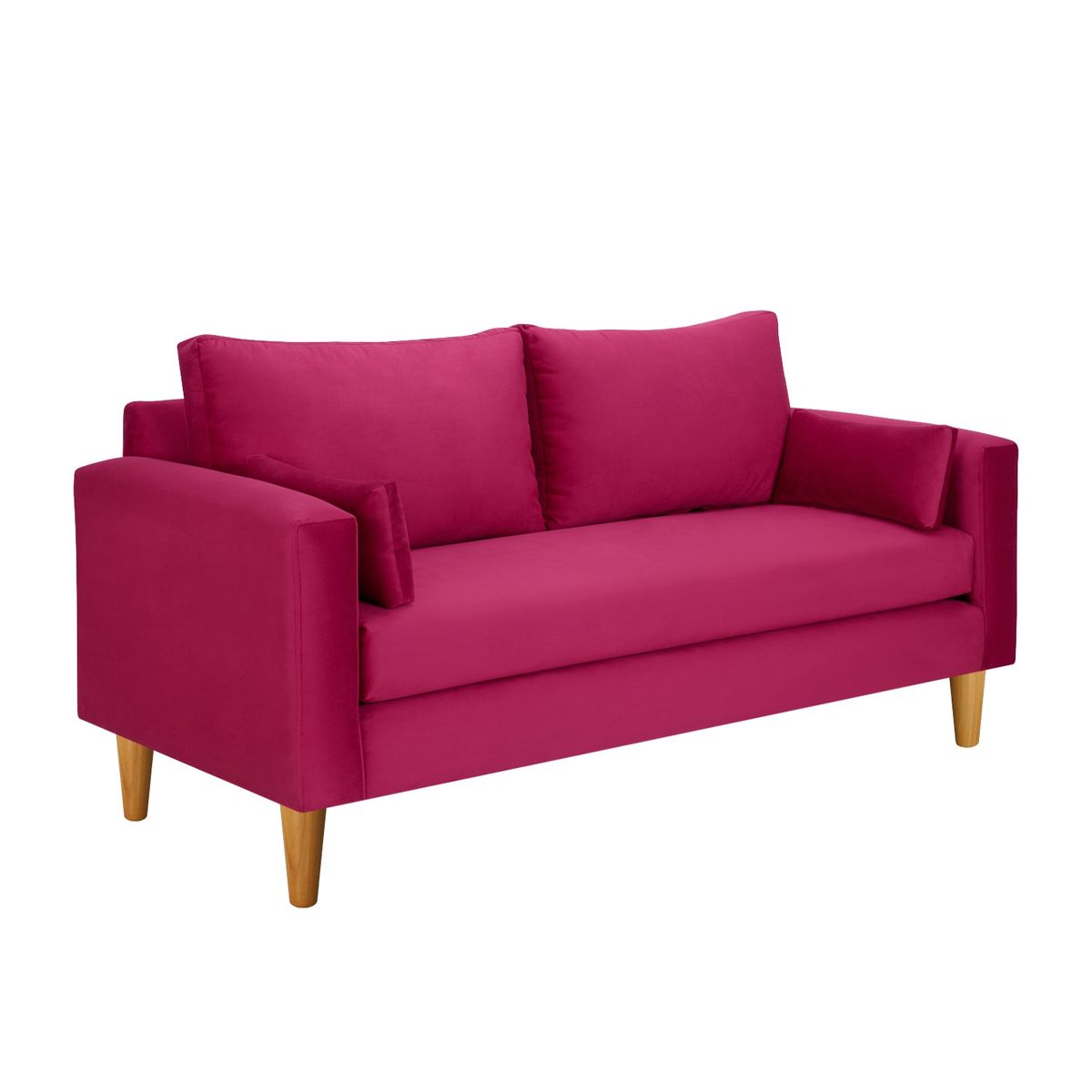 BODEVIR - Sofa Sky 3C+2 Pouf Felpa 04 Burdeo