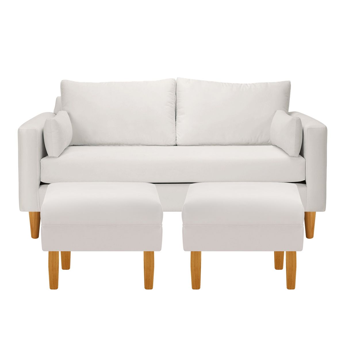 BODEVIR - Sofa Sky 3C+2 Pouf Felpa 04 Crudo