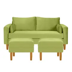 BODEVIR - Sofa Sky 3C+2 Pouf Felpa 04 Pistacho