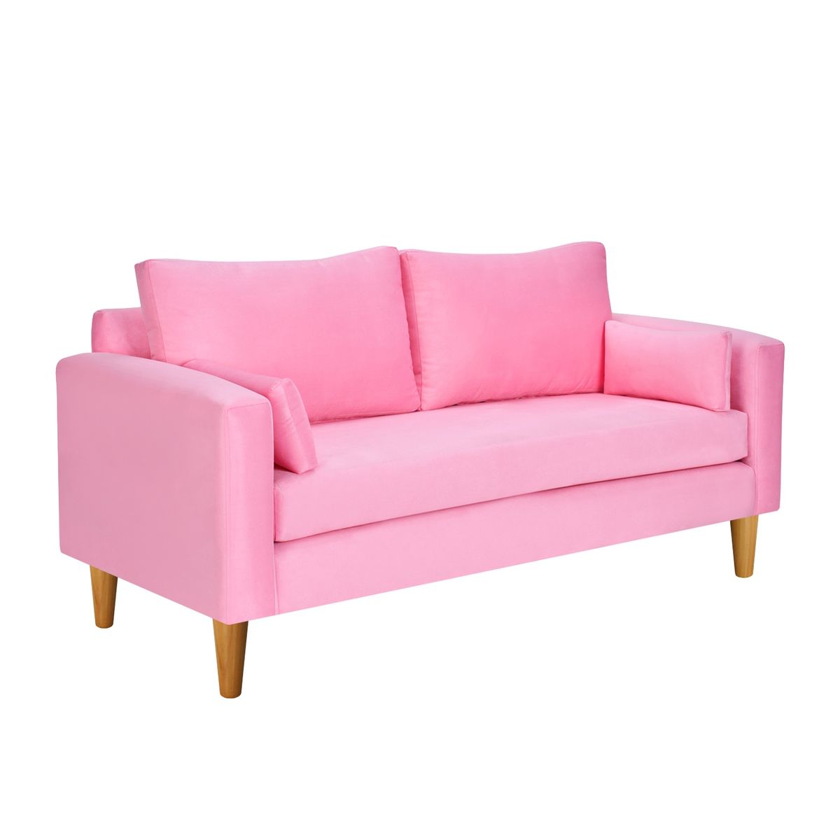 BODEVIR - Sofa Sky 3C+2 Pouf Felpa 04 Rosado