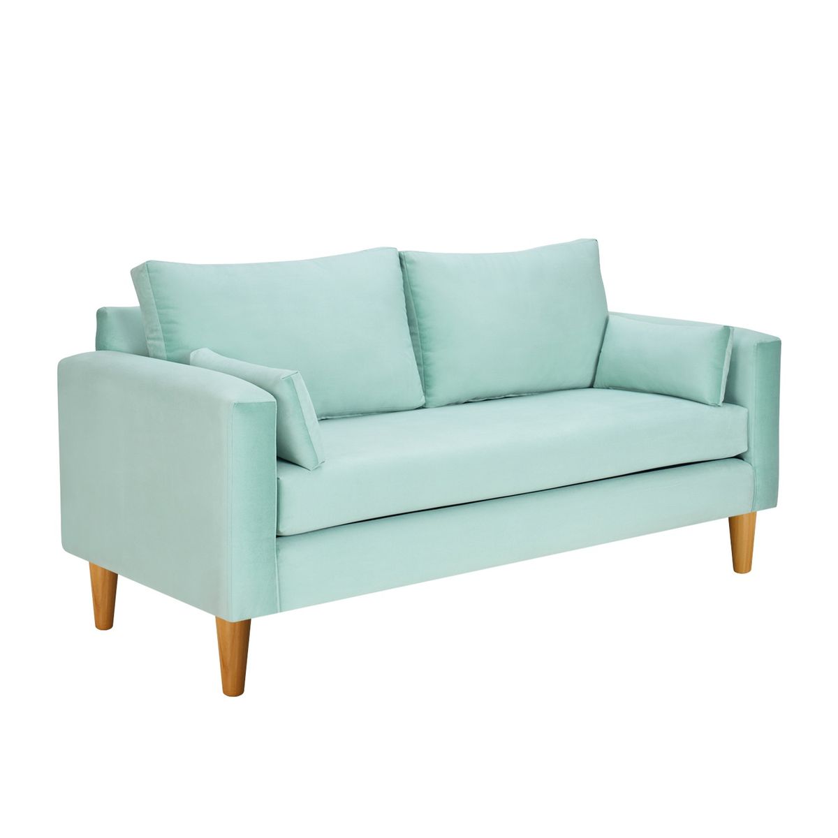 BODEVIR - Sofa Sky 3C+2 Pouf Felpa 04 Verde Agua
