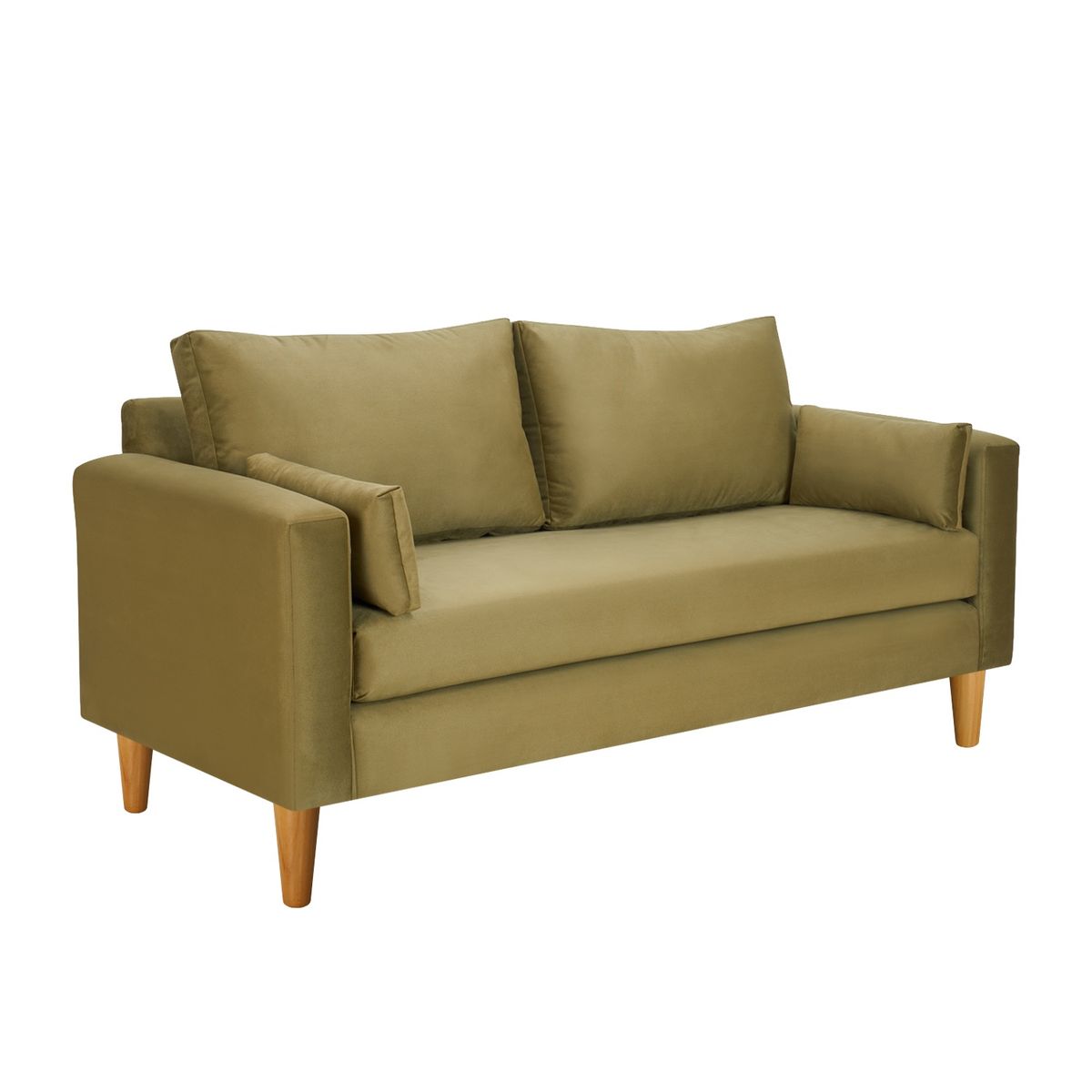 BODEVIR - Sofa Sky 3C+2 Pouf Felpa 04 Verde Musgo