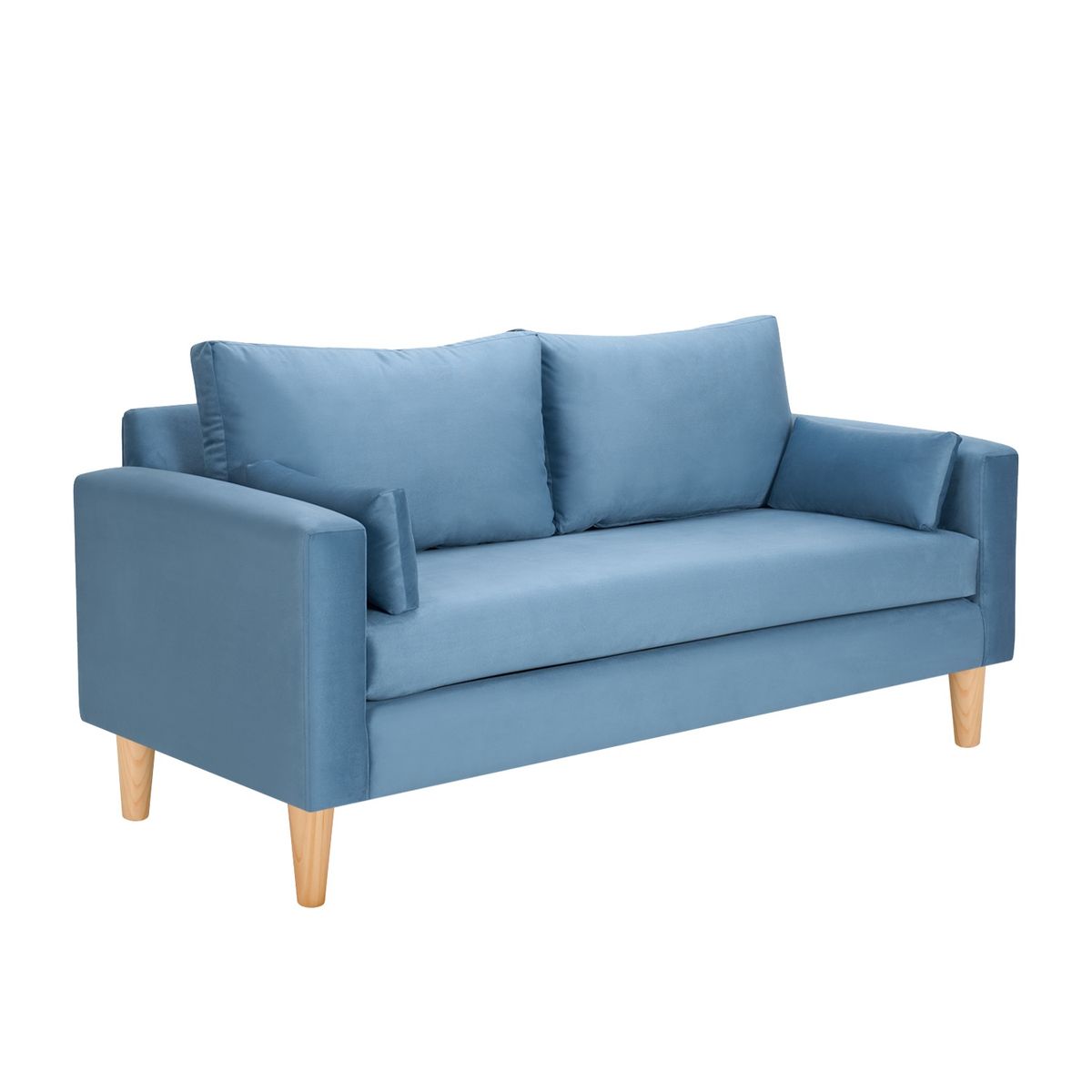BODEVIR - Sofa Sky 3C+2 Pouf Felpa 05 Azul Petroleo