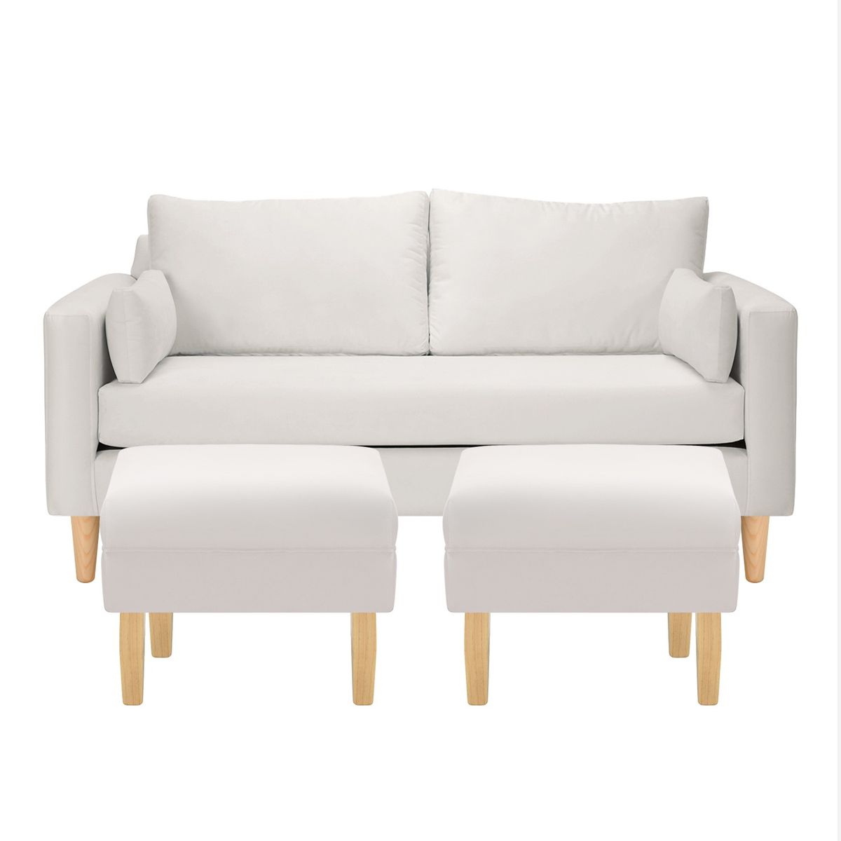 BODEVIR - Sofa Sky 3C+2 Pouf Felpa 05 Crudo
